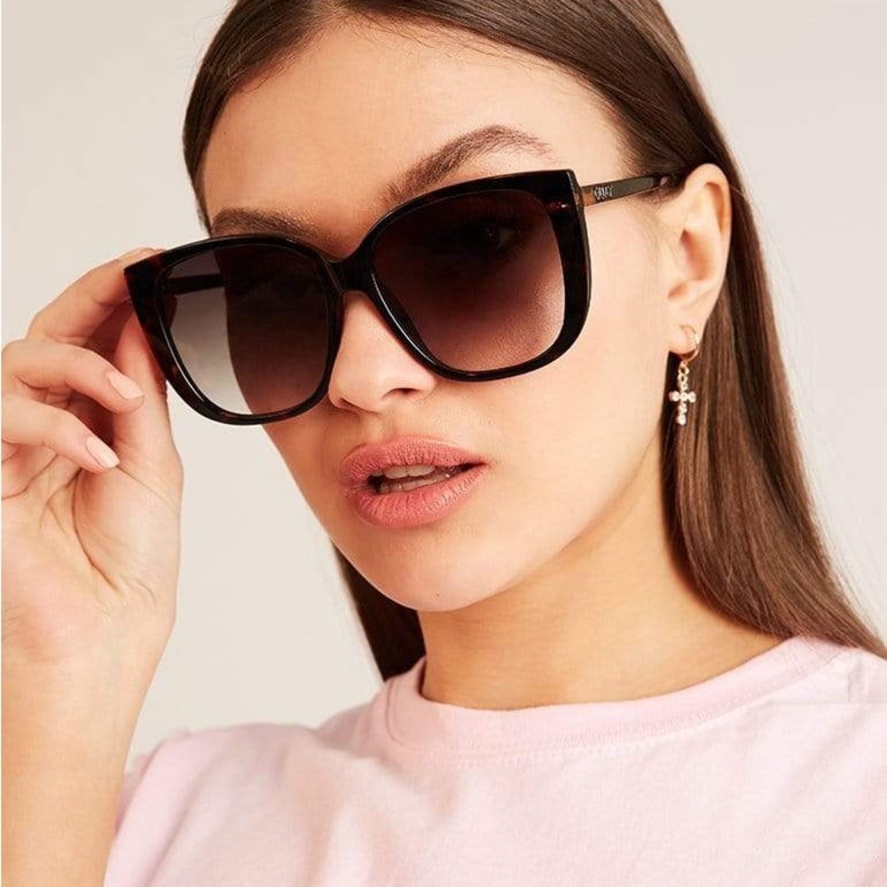 Quay Ever After Polarized Sunglasses (Tort/Smk Taupe)